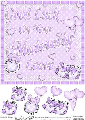 8 x 8 New Baby Maternity Leave & 3D Decoupage