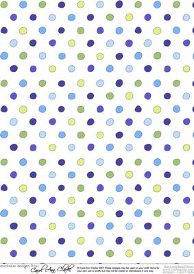 Dotty Backing Paper in Men's Ball Games Colours