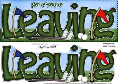Sorry You're Leaving Large Dl with 3D Decoupage