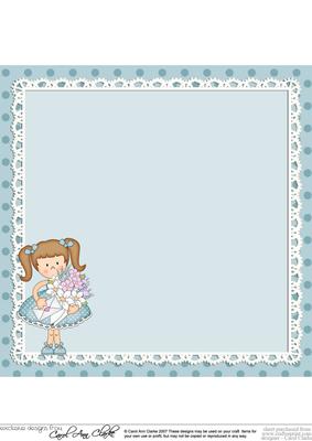 8 x 8 Girlz Liz's Flowers Matching Square Insert Panel