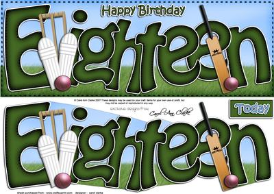 18th Birthday Large Dl Quick Card N 3D Decoupage