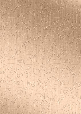 'copper Metallic Swirls Embossed' Backing Paper