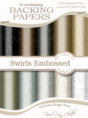 'swirls Embossed' Neutrals Backing Paper Kit