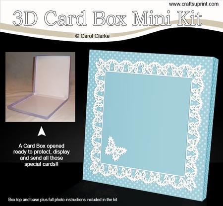 Butterflies & Lace 4 x 4 Square Card Box Mini Kit