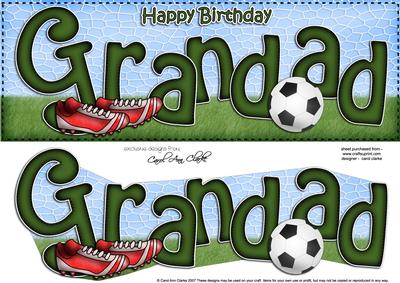 Birthday Grandad Large Dl 3D Decoupage