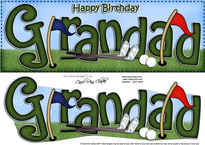 Birthday Grandad Large Dl 3D Decoupage