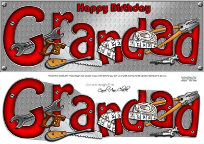Birthday Grandad Large Dl 3D Decoupage