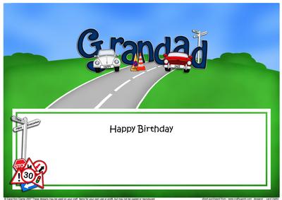 Birthday Grandad Matching Large Dl Insert