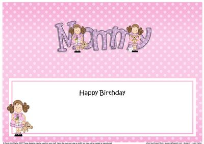 Birthday Mommy Large Dl Matching Insert