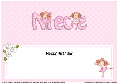 Birthday Niece Large Dl Matching Large Dl Insert