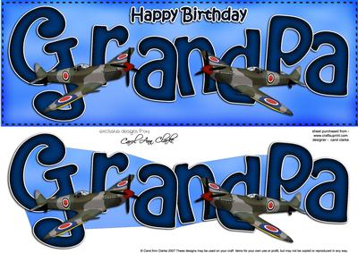 Birthday Grandpa Large Dl Quick Card 3D Decoupage