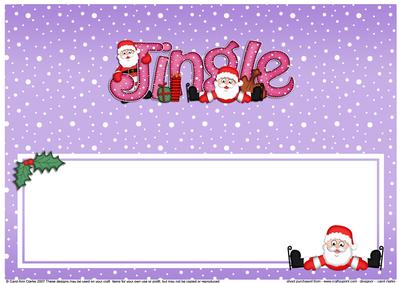 Christmas Jingle Santa Large Dl Matching Large Dl Insert