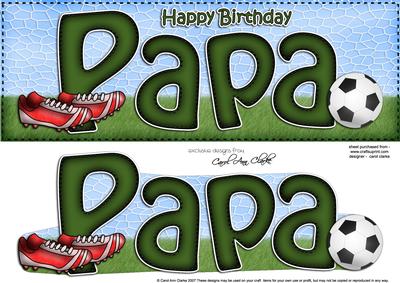 Birthday Papa Large Dl Card N 3D Decoupage