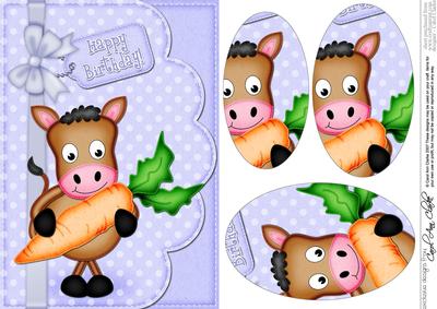 A5 Gi Gi Horse's Carrot Oval Pyramage Topper