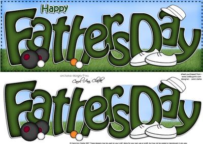 Fathers Day Large Dl Card N 3D Decoupage