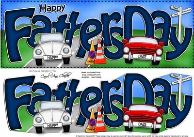 Fathers Day Large Dl Card N 3D Decoupage