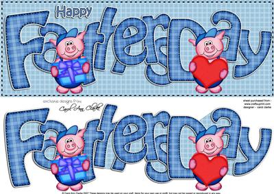 Fathers Day Large Dl Card N 3D Decoupage