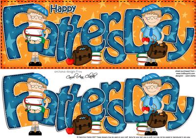 Fathers Day Large Dl Card N 3D Decoupage