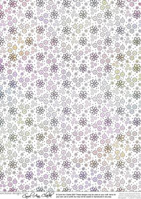 Floral Backing Paper in Pretty Daisy Colours