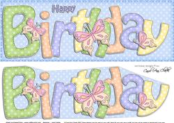 Large Dl Birthday Card & 3D Decoupage