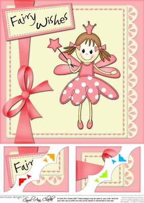 8 x 8 Fairy Twinkletoes and Lace Corner Topper