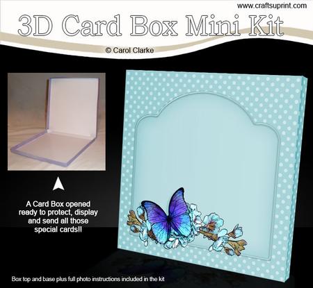 Butterflies 5.5 x 5.5 Square Card Box Mini Kit