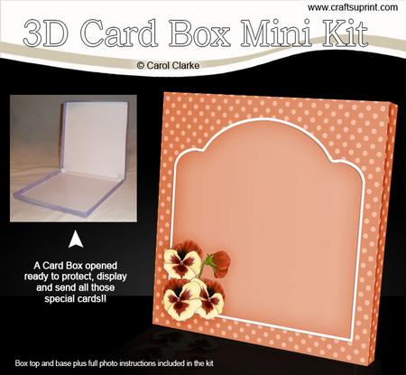 Pansies 5 x 5 Square Card Box Mini Kit
