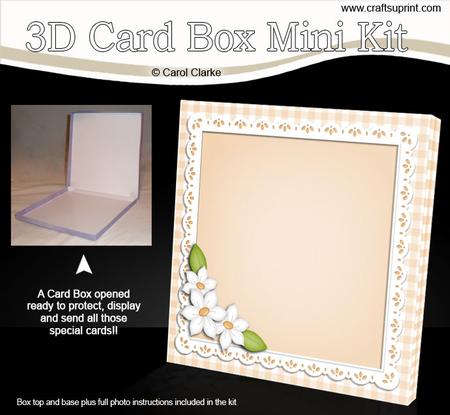 Gingham & Lace 4 x 4 Square Card Box Mini Kit