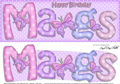 Large Dl Birthday Mags Card & 3D Decoupage