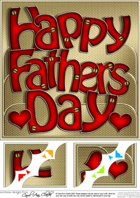 8 x 8 Fathers Day Scalloped Corner Topper