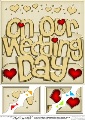 8 x 8 Wedding Day Scalloped Corner Topper