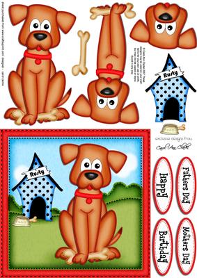 Rusty Dog Quick Card & 3D Decoupage
