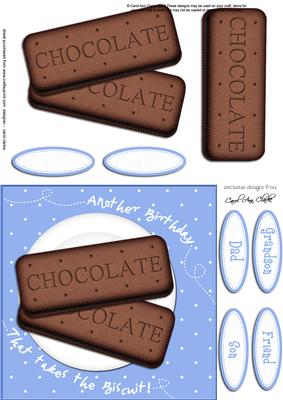 Bourbon Biscuits Birthday Quick Card N 3D Decoupage