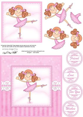 Betzi Ballerina Quick Card with 3D Decoupage