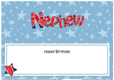 Uk Flag Birthday Nephew Large Dl Matching Large Dl Insert