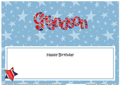 Uk Flag Birthday Grandson Large Dl Matching Large Dl Insert