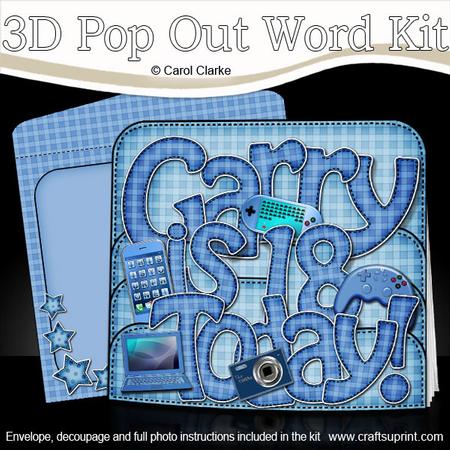 3D Garry is 18 with Gadgets Pop Out Word Card Kit