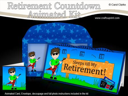 3D Rock Boyz Sleeps Till Retirement Countdown Moveable