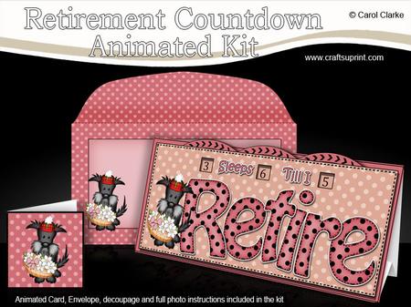 3D Scottie Dog Sleeps Till Retirement Countdown Moveable