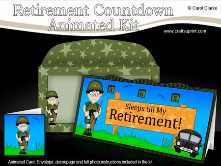 3D Army Boyz Sleeps Till Retirement Countdown Moveable