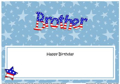 Usa Flag Birthday Brother Large Dl Matching Large Dl Insert