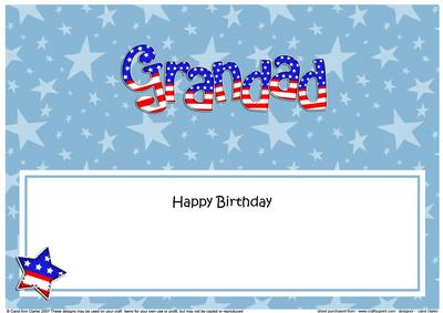 Usa Flag Birthday Grandad Large Dl Matching Large Dl Insert