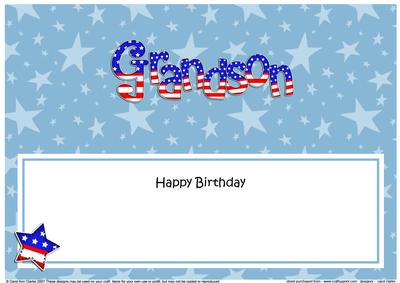 Usa Flag Birthday Grandson Large Dl Matching Large Dl Insert