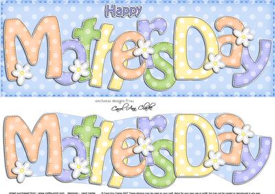 Large Dl Mothers Day Card & 3D Decoupage