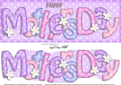 Large Dl Mothers Day Card & 3D Decoupage