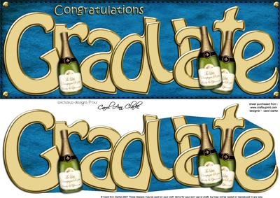 Large Dl Graduation Quick Card N 3D Decoupage