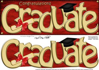 Large Dl Graduation Quick Card N 3D Decoupage