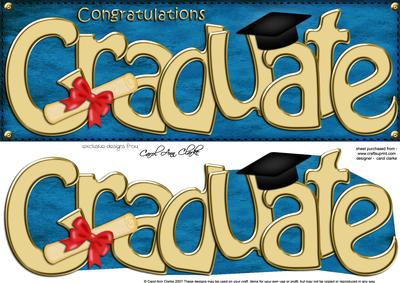Large Dl Graduation Quick Card N 3D Decoupage
