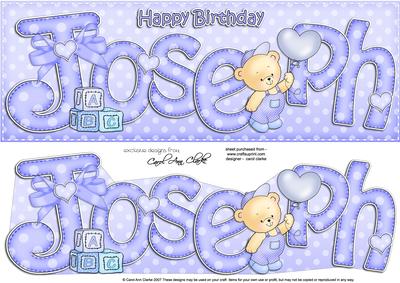 Large Dl Birthday Joseph Quick Card N 3D Decoupage