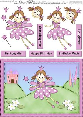 A5 Fairy Twinkletoes Quick Card N 3D Decoupage